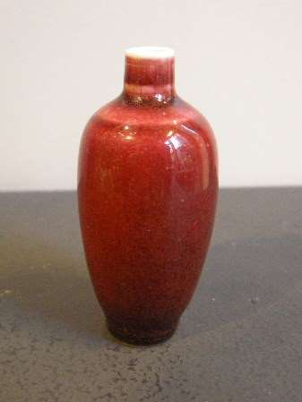 Miniature vase copper red
